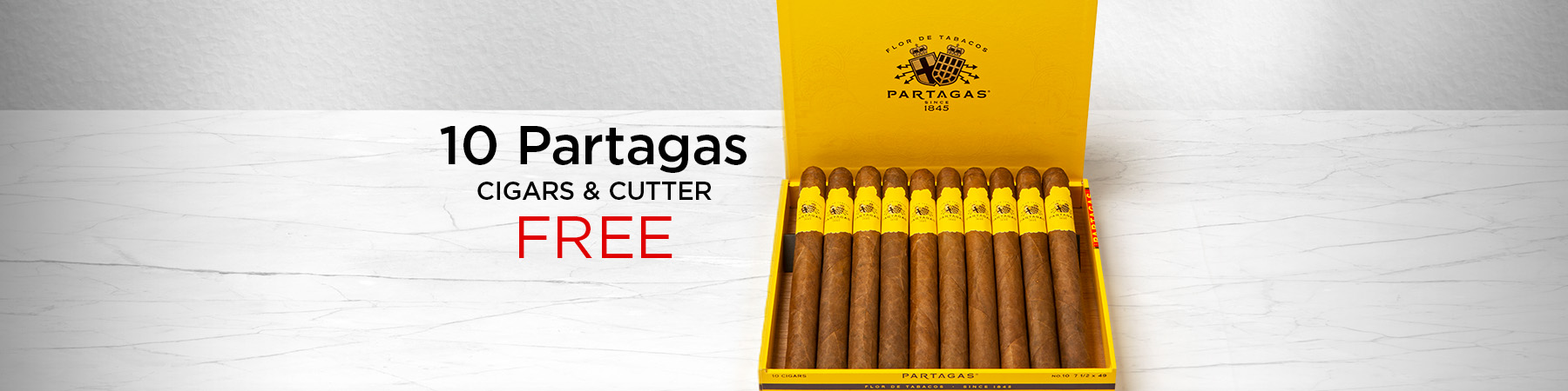 10 Partagas Cigars and Cutter Free