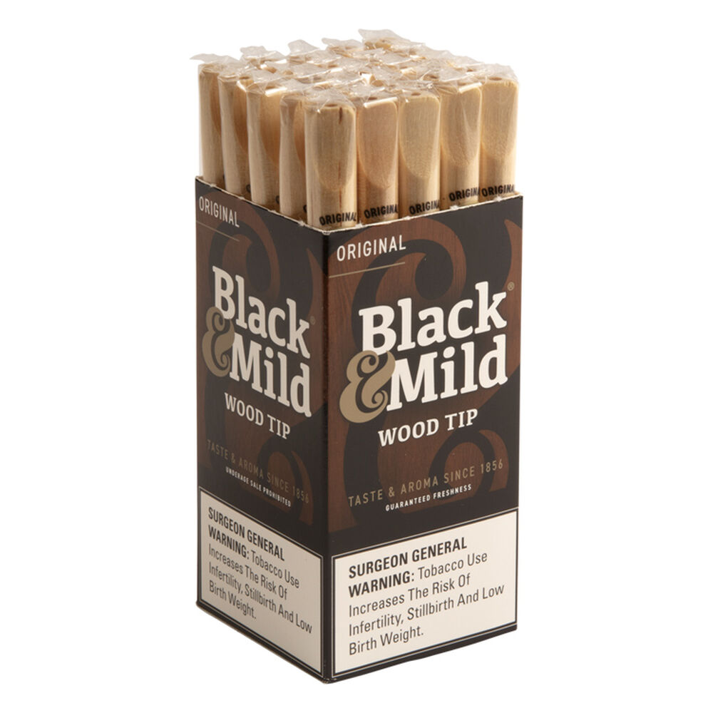 black tip cigarette Black & Mild Cigars Wood Tip Original 5 x 29 Box of 25 black tip cigarette Black & Mild Cigars Wood Tip Original 5 x 29 Box of 25