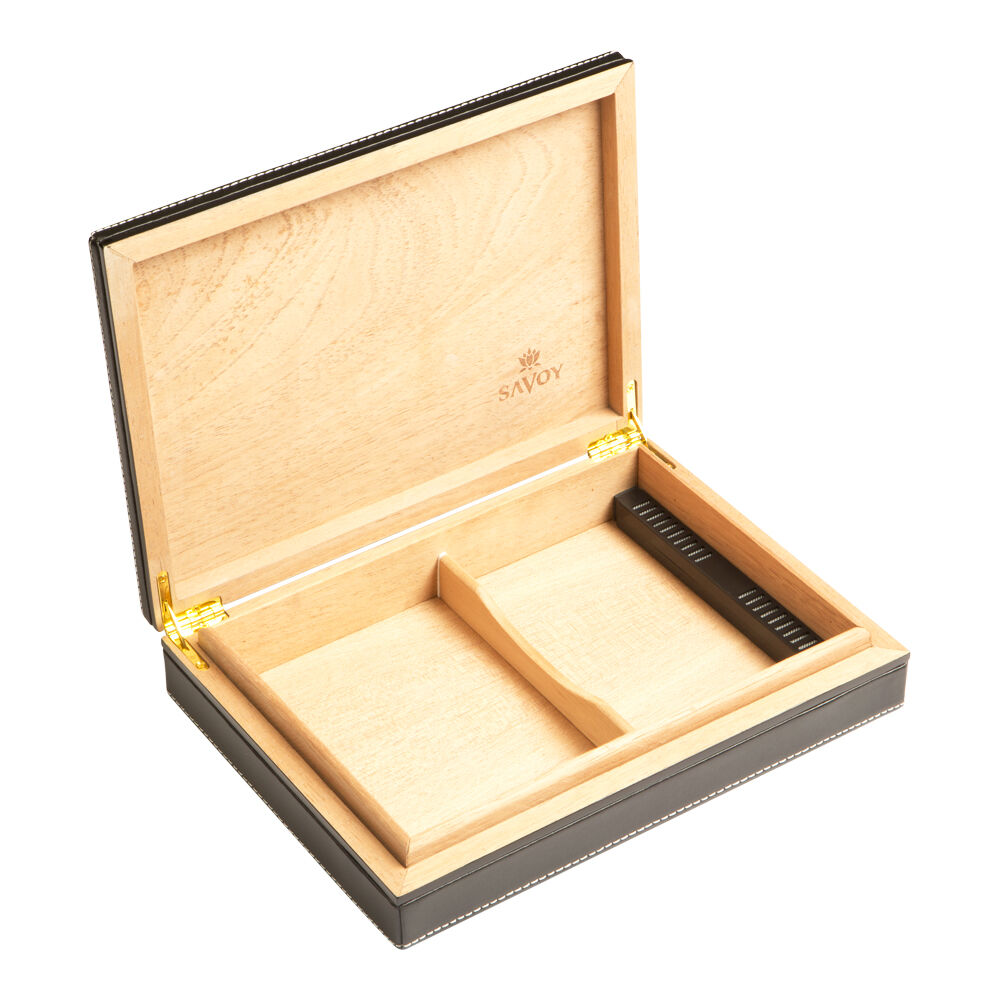 View product media 3HSATRBB Desktop Black Leather & Burl, , jrcigars 2