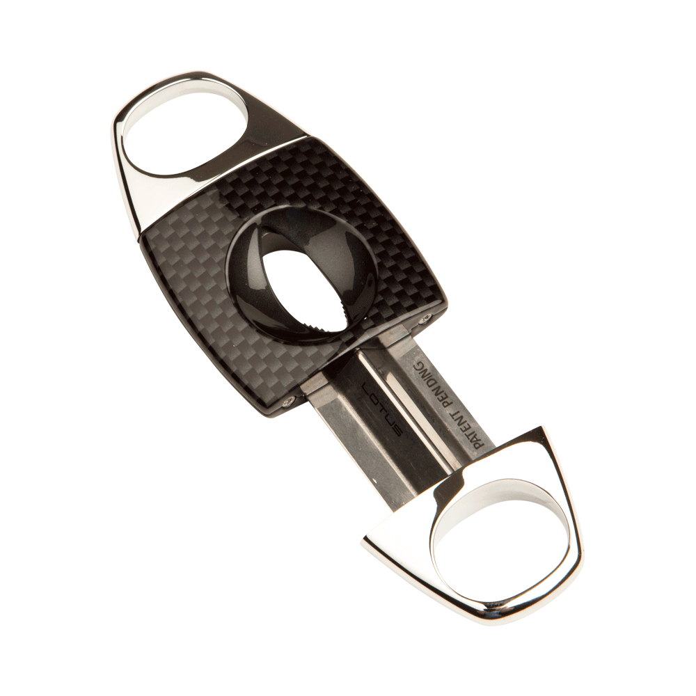 View product media 3LJBCFC Black Carbon Fiber & Chrome Jaws V-Cut, , jrcigars 2