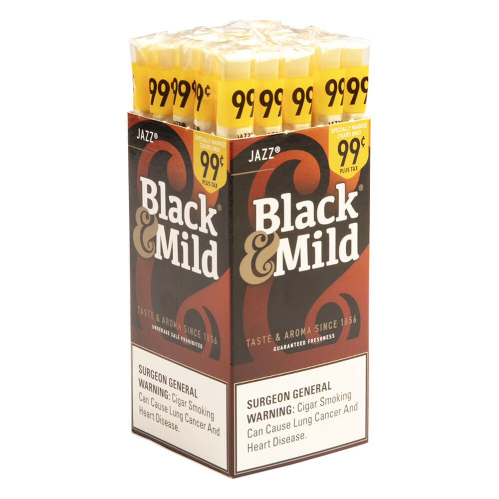 Black & Mild Cigars Jazz 25ct Upright Plastic Tip | JR Cigar