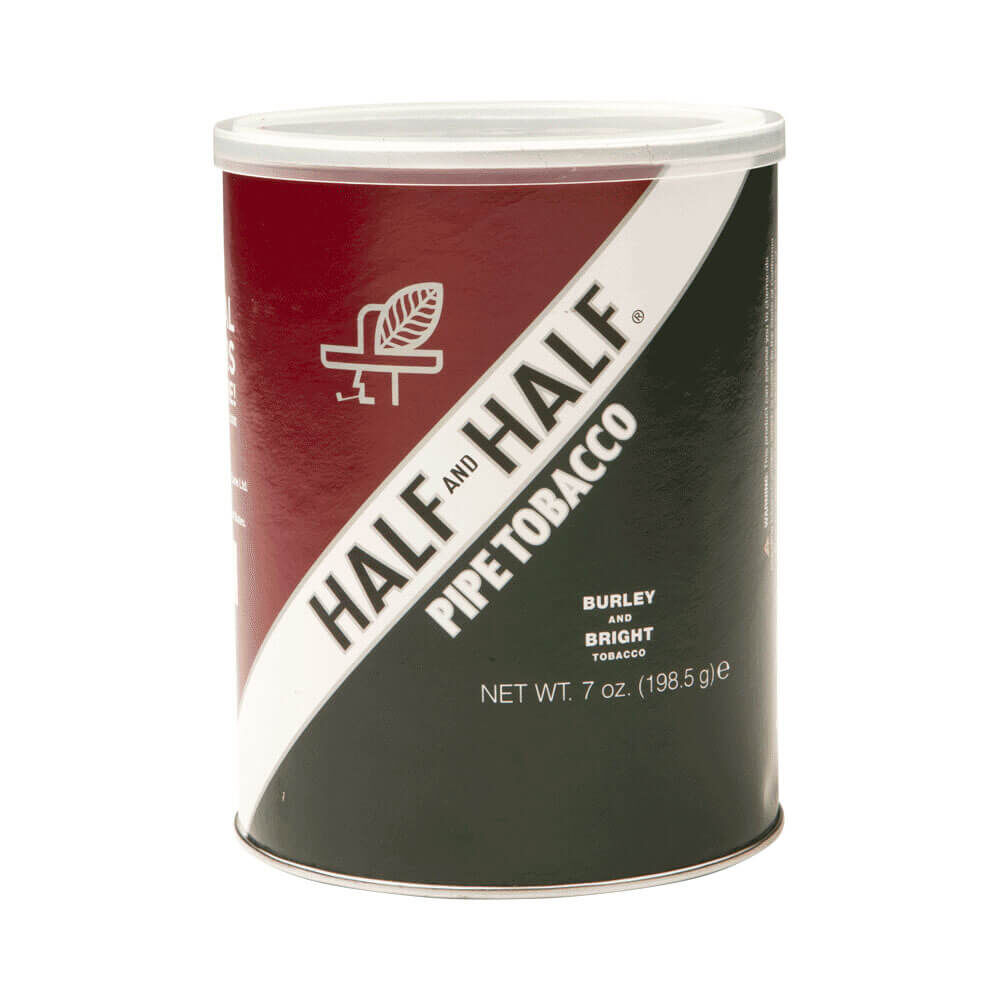 burley and bright tobacco Half and Half Half 7 oz Can Burley Virginia Loose Cut Pack burley and bright tobacco Half and Half Half 7 oz Can Burley Virginia Loose Cut Pack