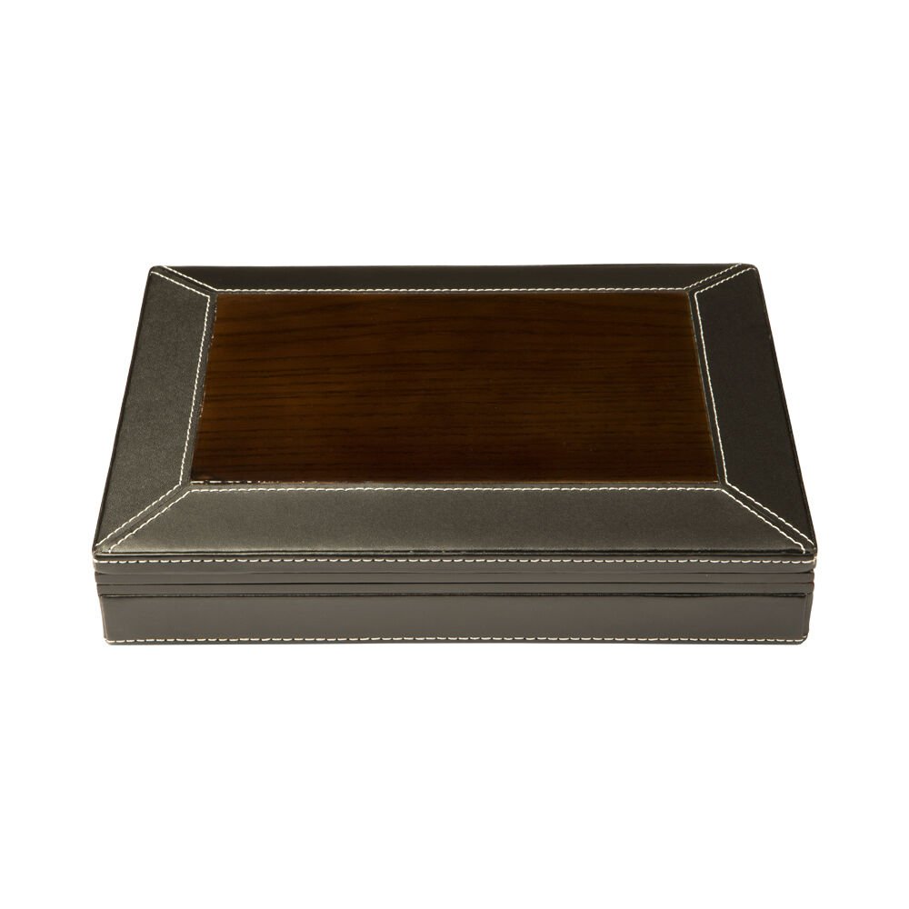 Desktop Black Leather & Burl, , jrcigars