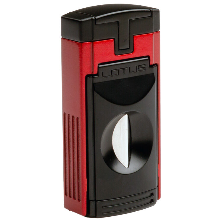 View product media 3L7030 Duke Red & Black Lighter With Serrated V-Cut, , jrcigars 3