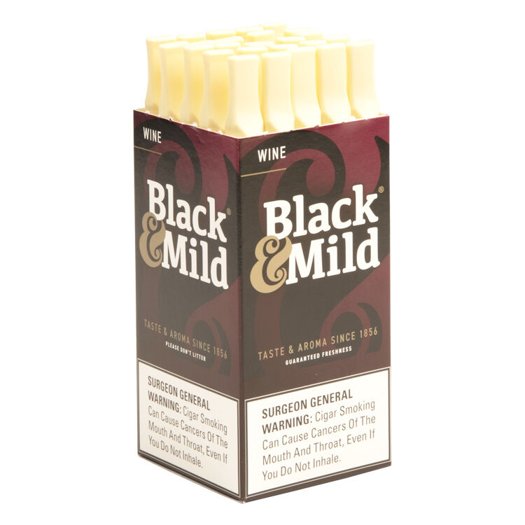 black & mild wrapper homogenized tobacco leaf Black & Mild Cigars Wine Homogenized Leaf Box of 25