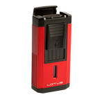 Red and Black Duke Triple Torch Lighter With Cutter, , jrcigars