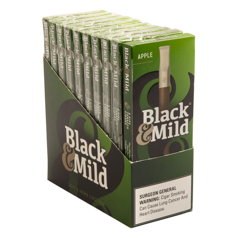 Black & Mild Cigars Apple. 5" Pipe Tobacco. Box of 25 | JR Cigars Black & Mild Cigars Apple. 5" Pipe Tobacco. Box of 25 | JR Cigars