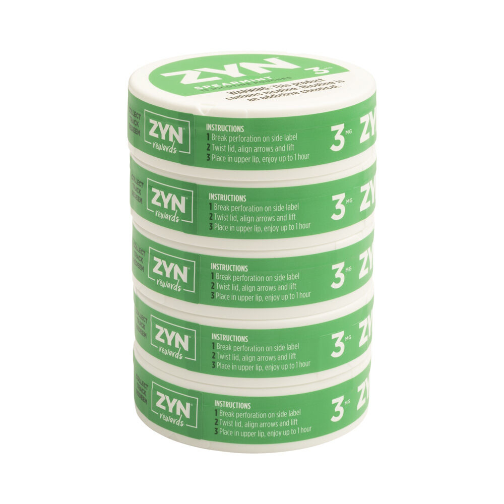 ZYN Spearmint 3MG Nicotine Pouches - 15 Count Can