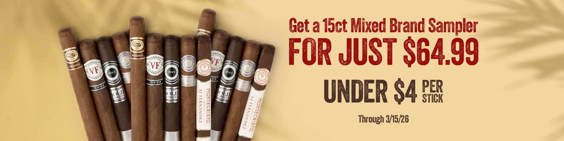 15ct Top Brand Sampler - Only $64.99