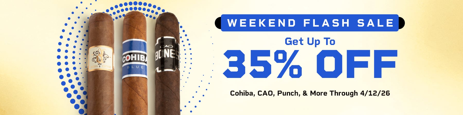 Cohiba, CAO, Punch & more - up to 35% off