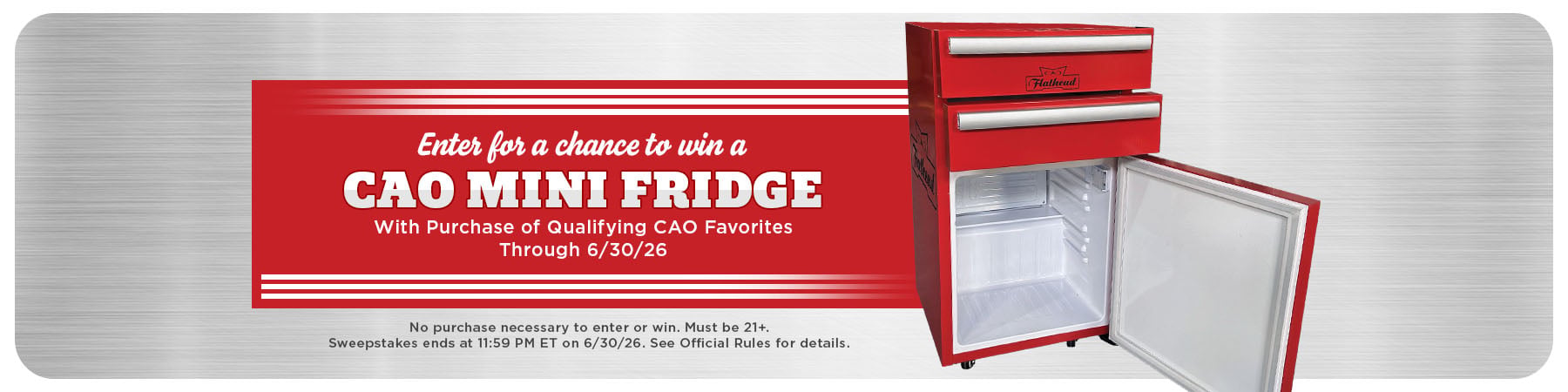 CAO Mini Fridge Sweepstakes