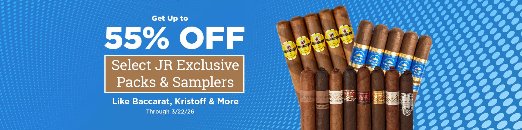 JR Exclusive Packs & Sampler Sale - up to 55% off