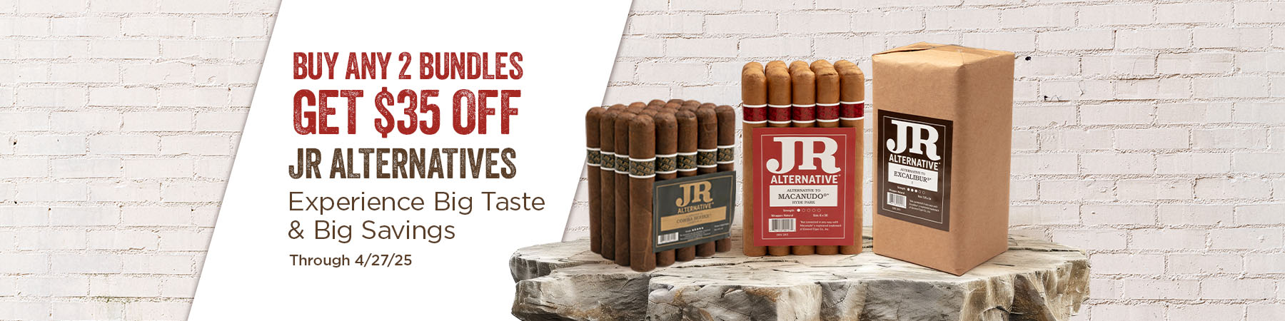JR Alternatives - Buy Any 2 Get $35 Off