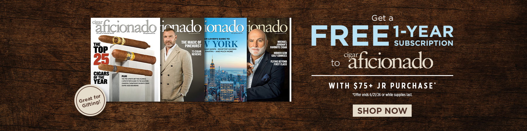 Free Cigar Aficionado subscription