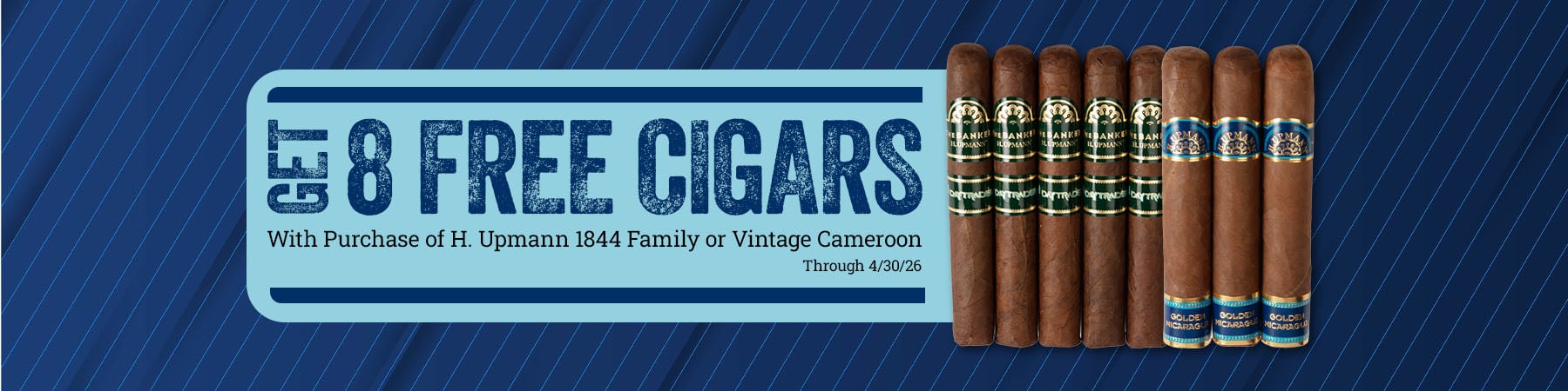 H. Upmann 1844 Family, Vintage Cameroon - 8 free