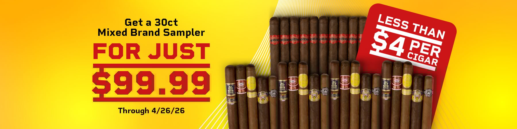 30ct Mixed Brand Sampler - Only $99.99