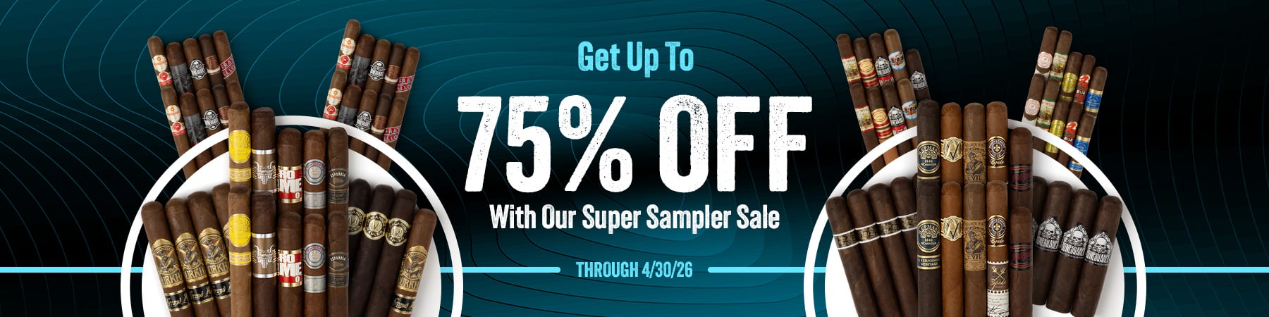 Super Sampler Sale - up to 75% off