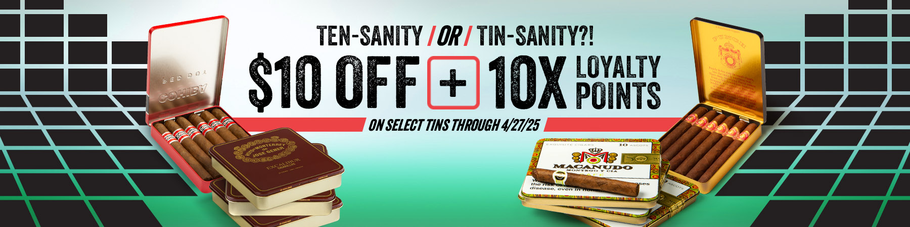 Tinsanity - $10 Off + 10x Loyalty