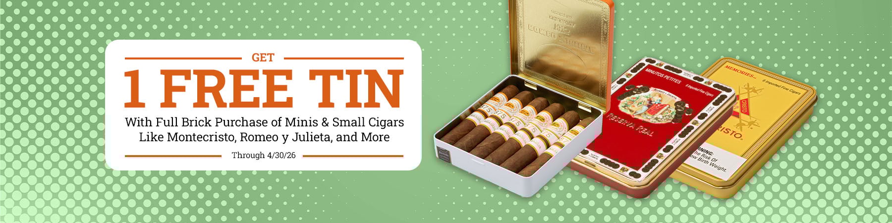 AUSA Small Cigars/Minis - 1 tin free