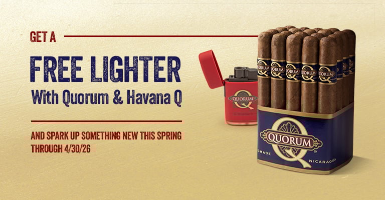 Get a free spark lighter with Quorum and Havana Q purchases