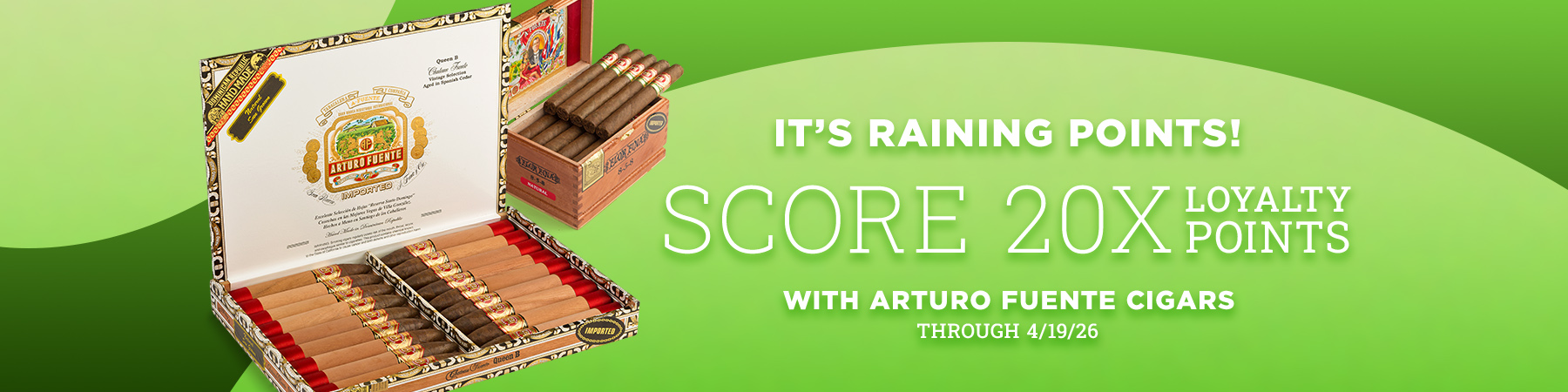 Get 20x loyalty points on select Fuente purchases