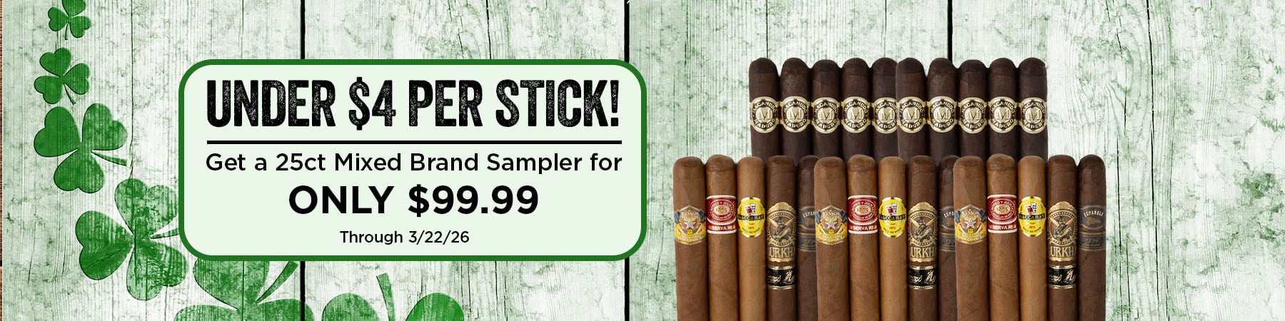 Get a 25ct mixed brand sampler for only $99.99