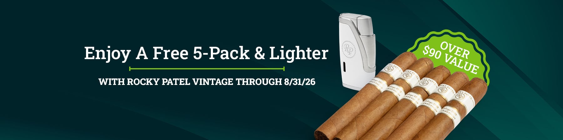 Get 5 Cigars + Lighter Free select purchases