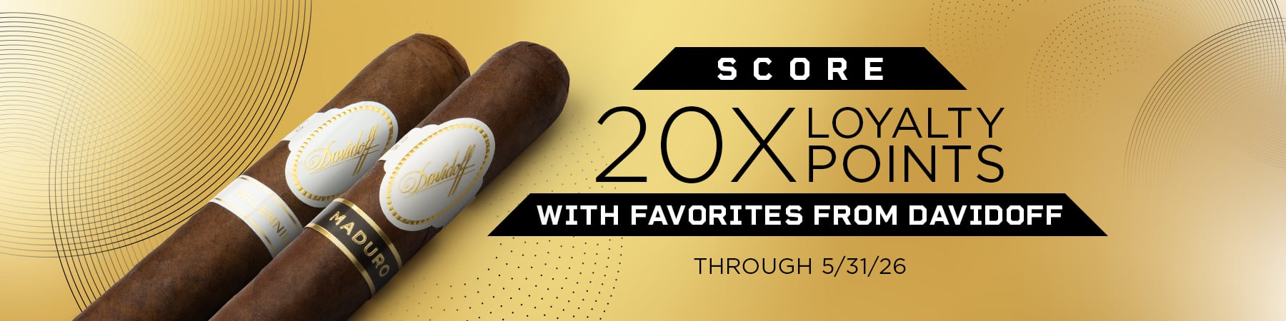 Get 20x loyalty points on select Davidoff purchases
