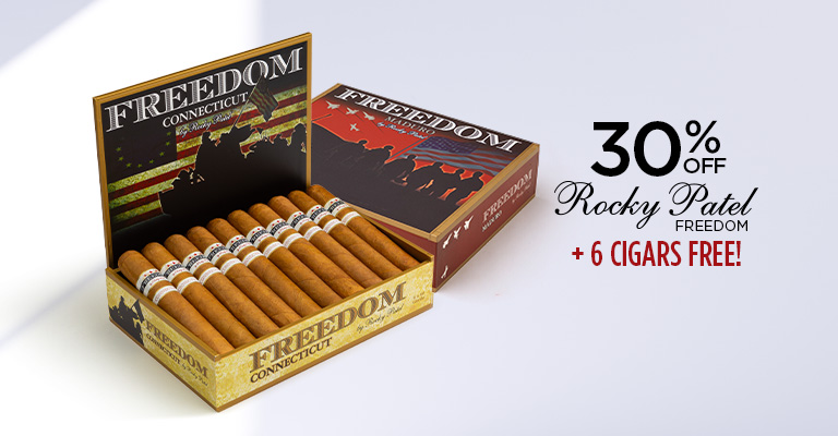 30% Off Rocky Patel Freedom + 6 Cigars Free
