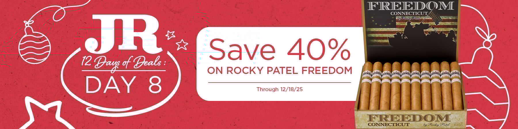 Get 40% off Rocky Patel Freedom purchases