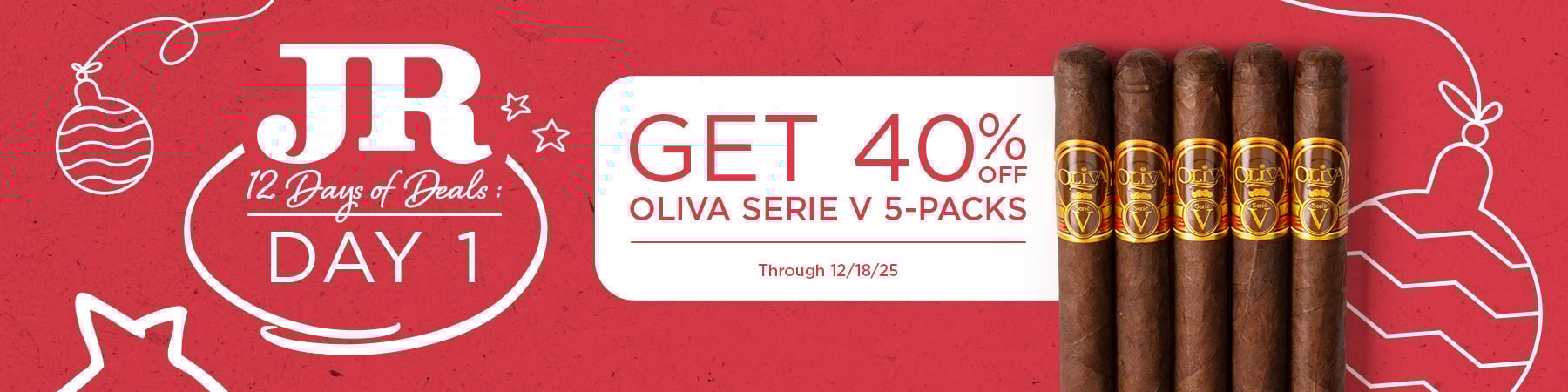 Get 40% Off Oliva Serie V 5-pack purchases