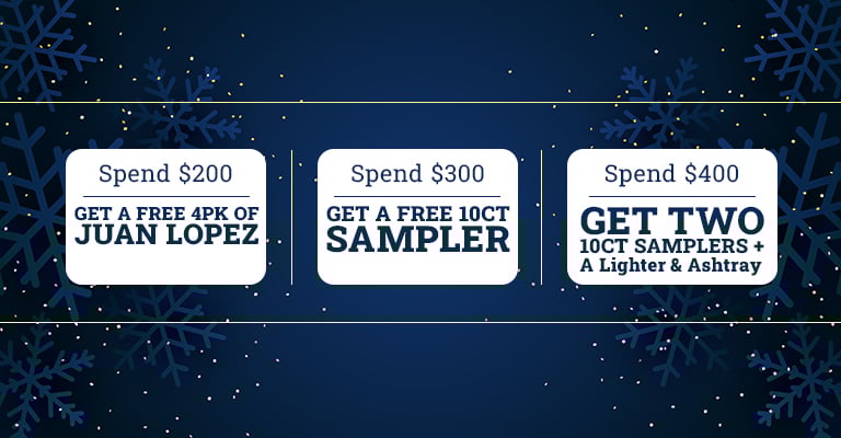 Spend $200, receive JLSE4, Spend $300, receive 10ct sampler, Spend $400, receive two 10ct samplers + hardgoods