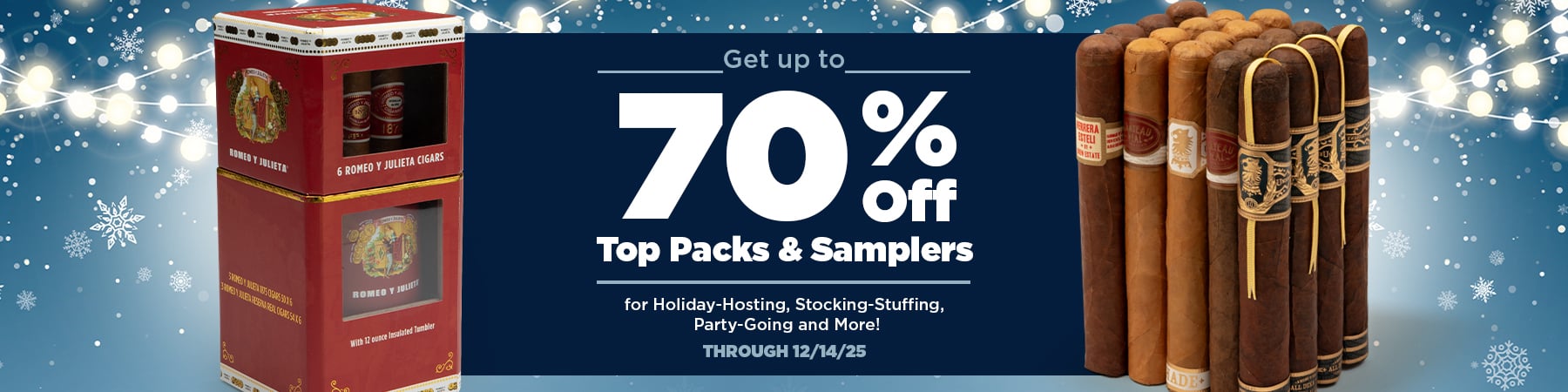 Get up to 70% off on select packs and samplers