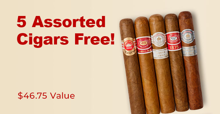 5 Assorted Cigars Free