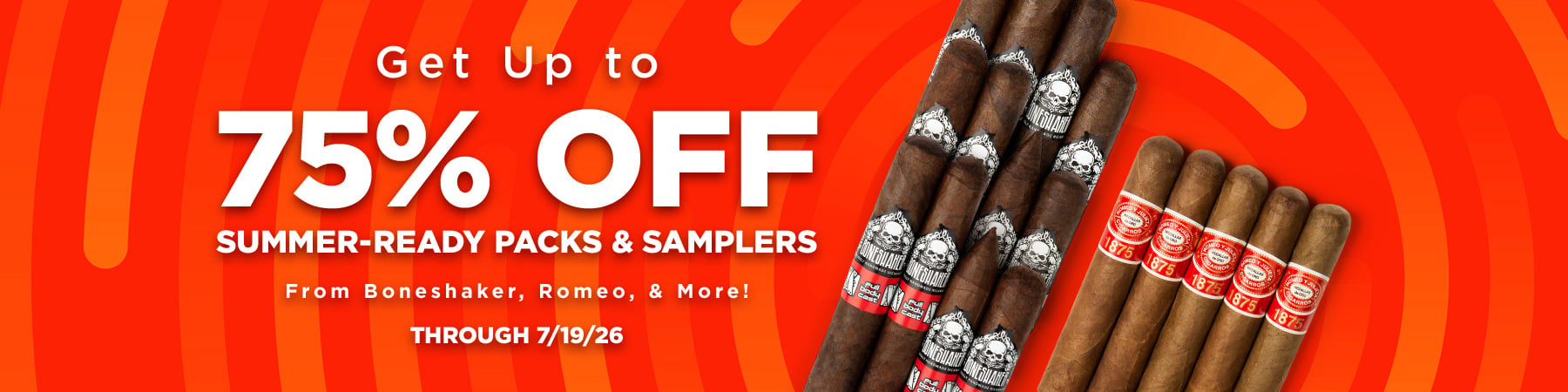 Get up to 75% off select Pack and Sampler purchases