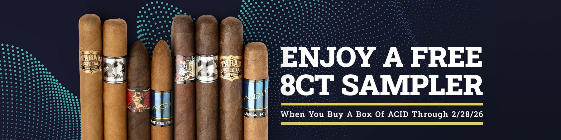 Get a free 8ct sampler with select purchases from ACID