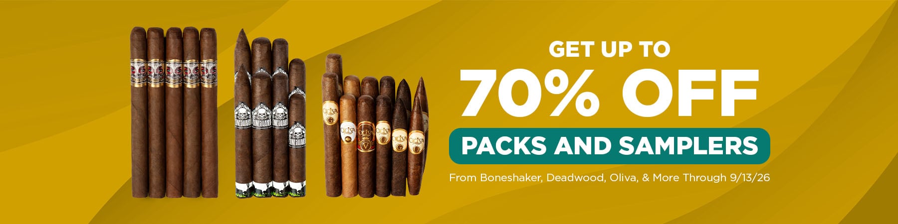 Get up to 70% Off on Sampler & Packs