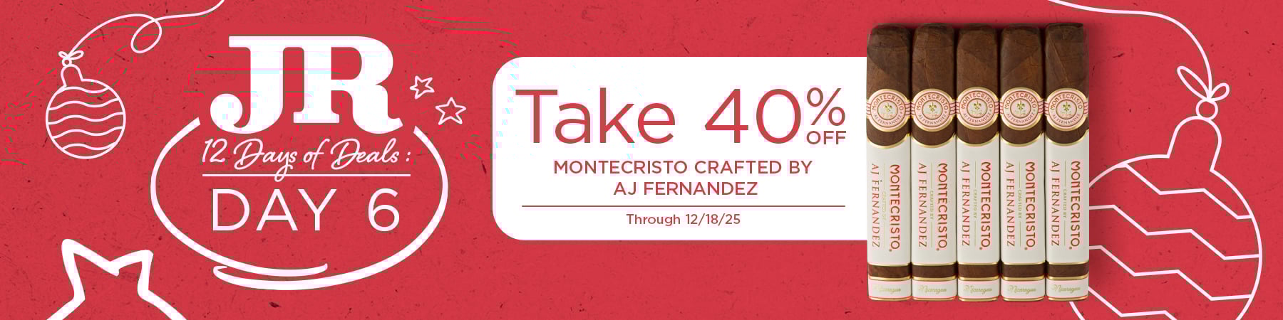 Get 40% off Montecristo Crafted by AJF