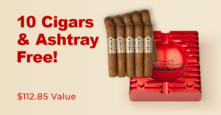 10 Cigars & Ashtray Free