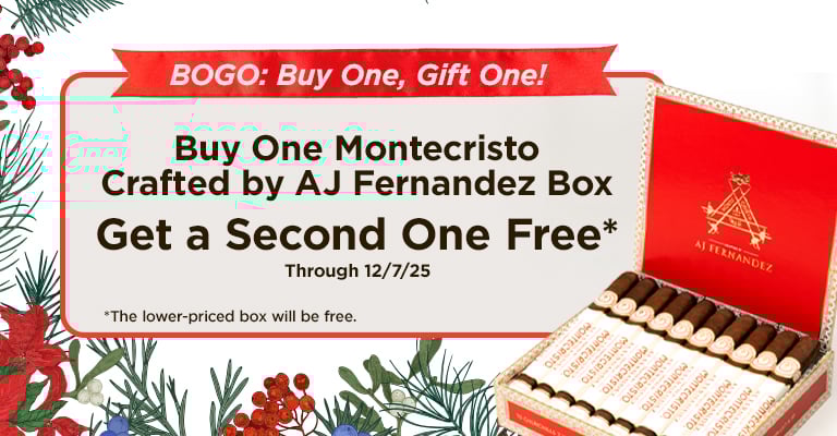 Buy Select Boxes of Montecristo Craft by AJF and Get One Free!