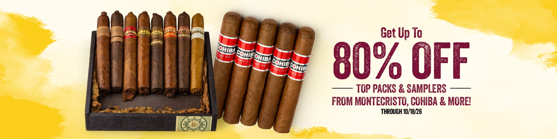 Get up to 80% off select Pack and Sampler purchases