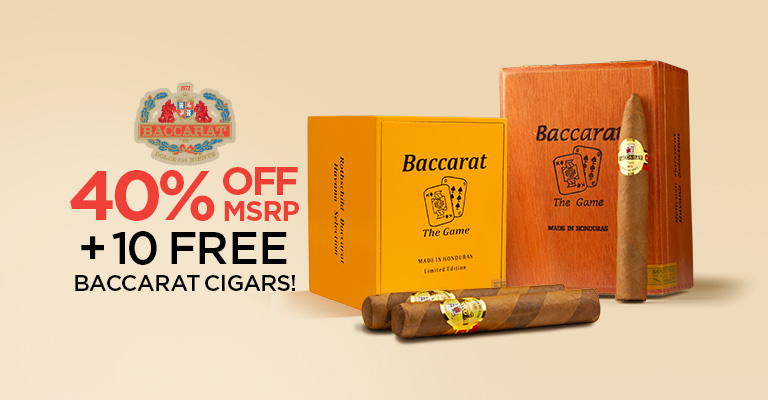40% Off MSRP + 10 Cigars Free