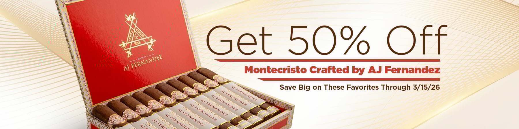 Get 50% Off Montecristo Crafted by AJ Fernandez