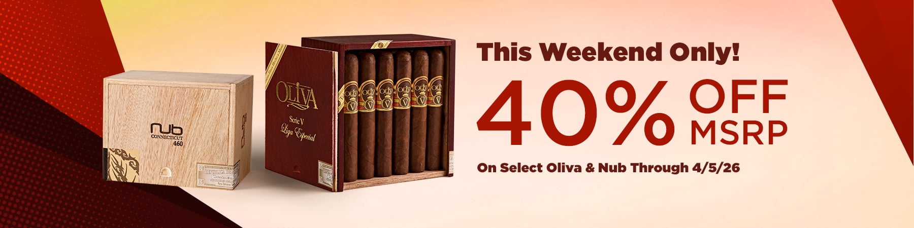 Get 40% Off MSRP on Oliva purchases
