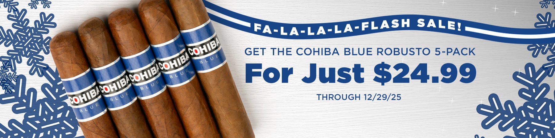 Get a Cohiba Blue 5-pack for only $25.99