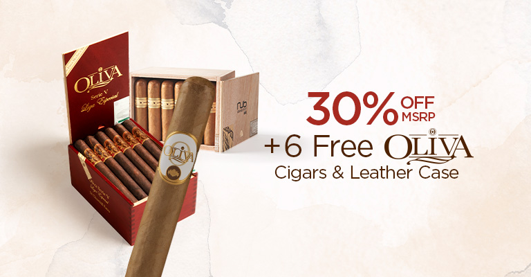 30% Off MSRP + 6 Free Oliva Cigars & Leather Case