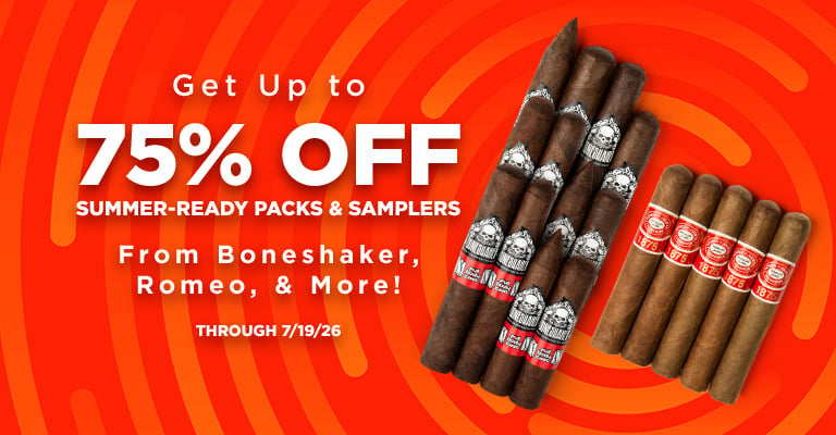Get up to 75% off select Pack and Sampler purchases