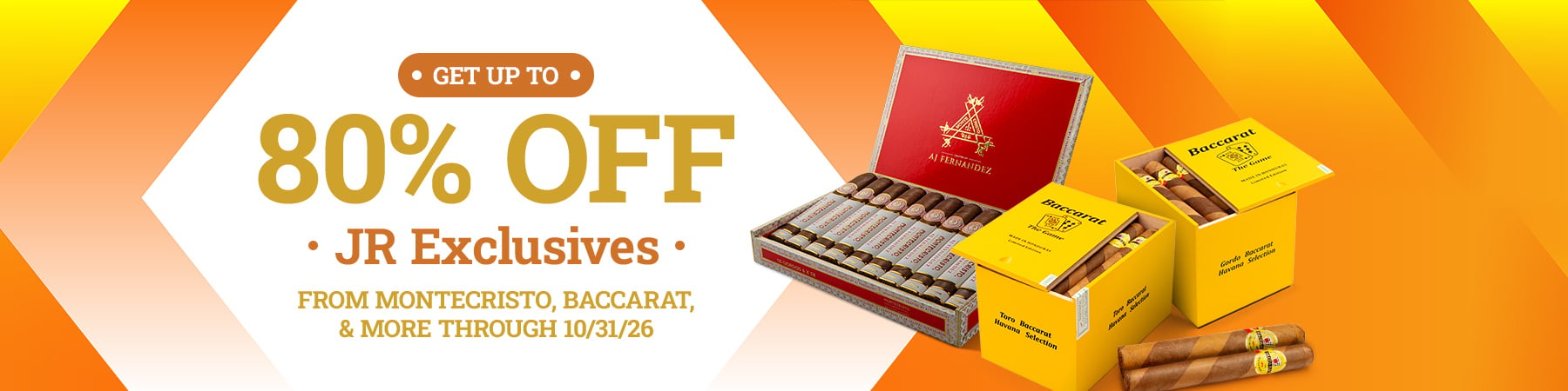 Get up to 80% off of JR Exclusive