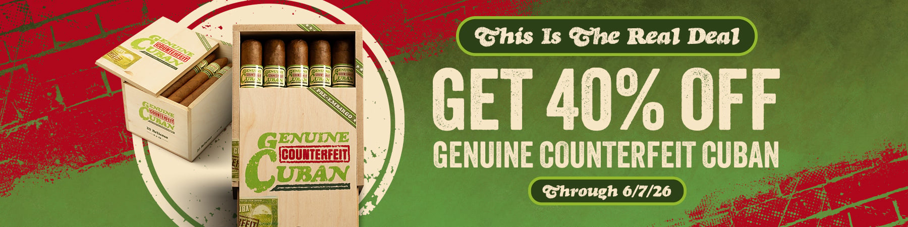 Get 40% Off Genuine Cuban Counterfeit