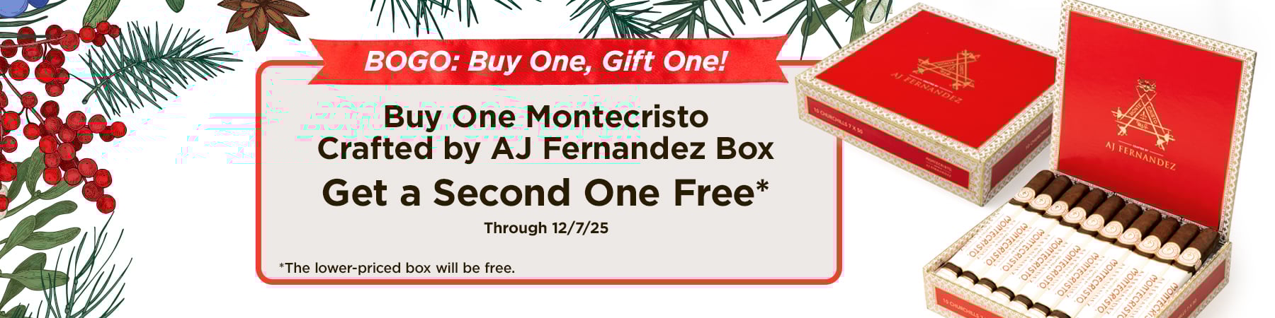 Buy Select Boxes of Montecristo Craft by AJF and Get One Free!